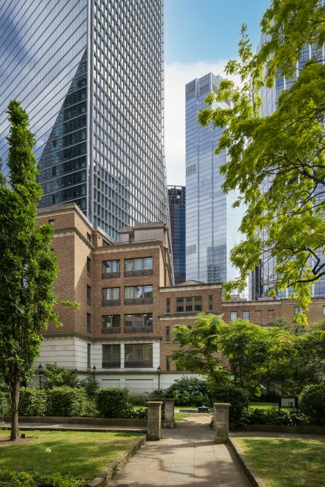 Part view of salesforce building